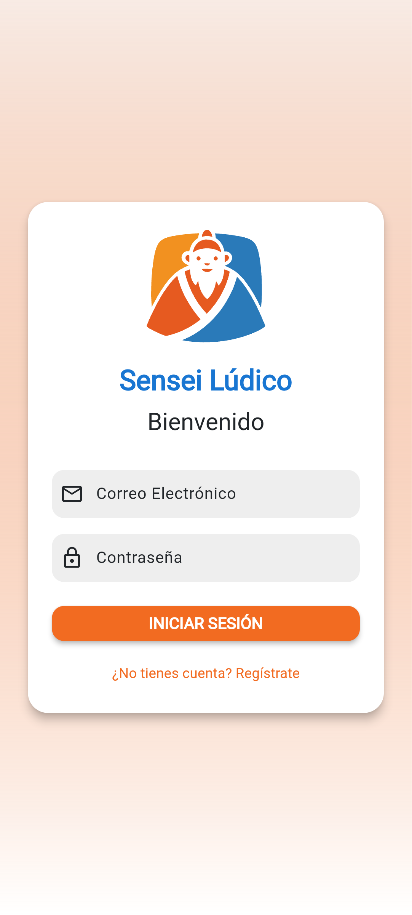 Pantalla de la app Sensei Lúdico mostrando una ludoteca digital de juegos de mesa.